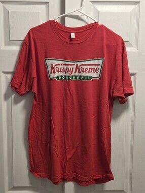 (5/$25) Krispy Kreme Doughnuts Red Logo Tee Size Large